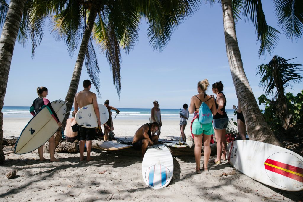 Checking out the surf