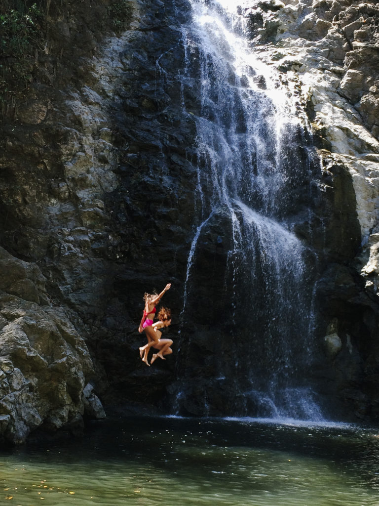 Waterfall jumping Costa Rica