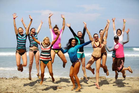 Womens group surf trip Costa Rica