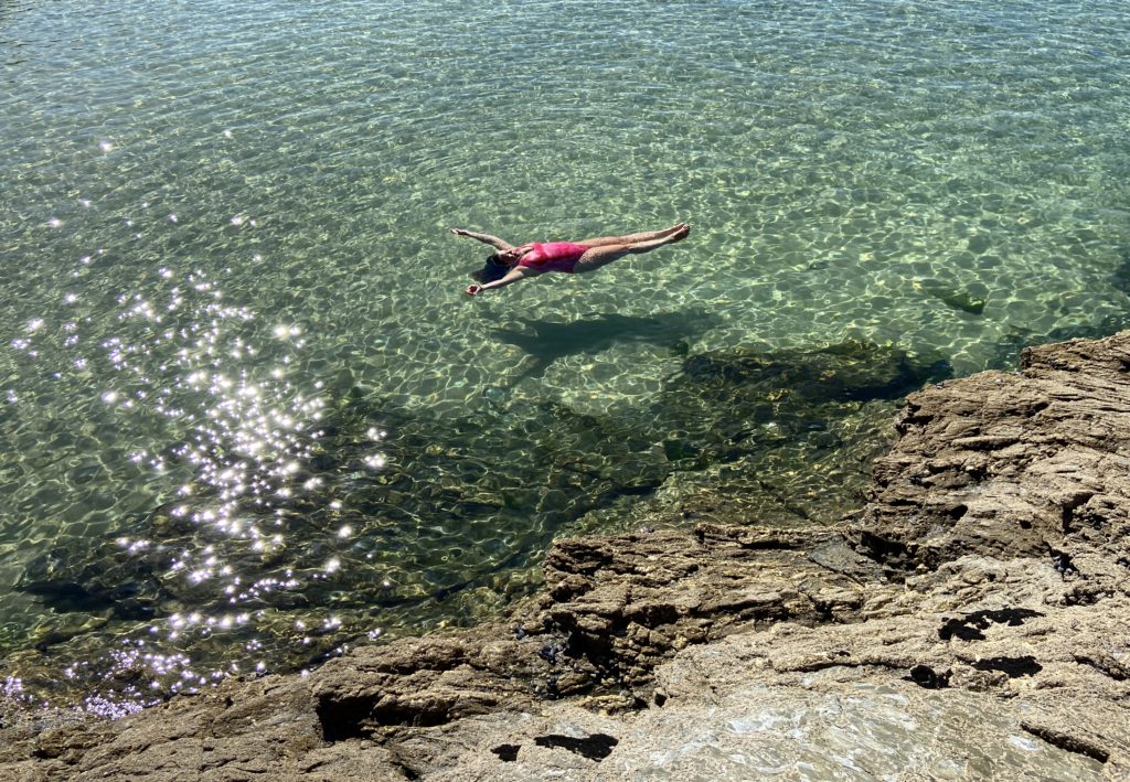 Swimming in the Gannel in Summer